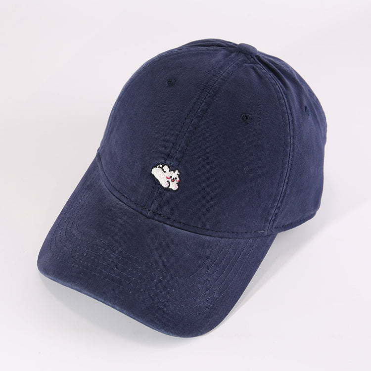 流行帽子｜卡通刺繡鴨舌帽子女2025新款大頭圍顯臉小棒球帽學生情侶遮陽帽男「C5882」25.12-1