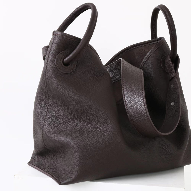 質感真皮｜2025新頭層牛皮圓環吊床通勤托特包大容量包包女大包高級感單肩包「5101」25.12-2