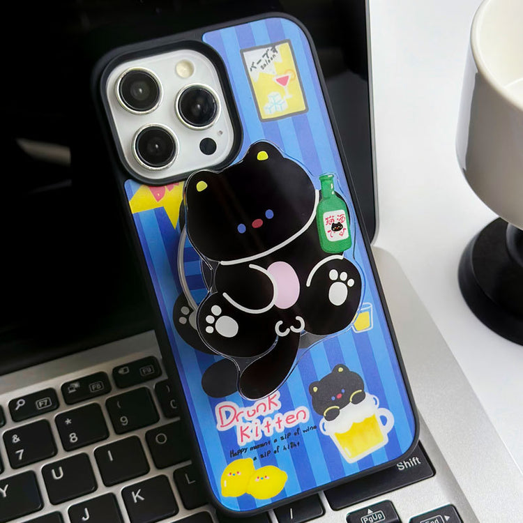 手機殼｜蘋果16手機殼iPhone15磁吸磨砂黑框殼12適用14Promax磁吸支架「LR0966」24.10-1