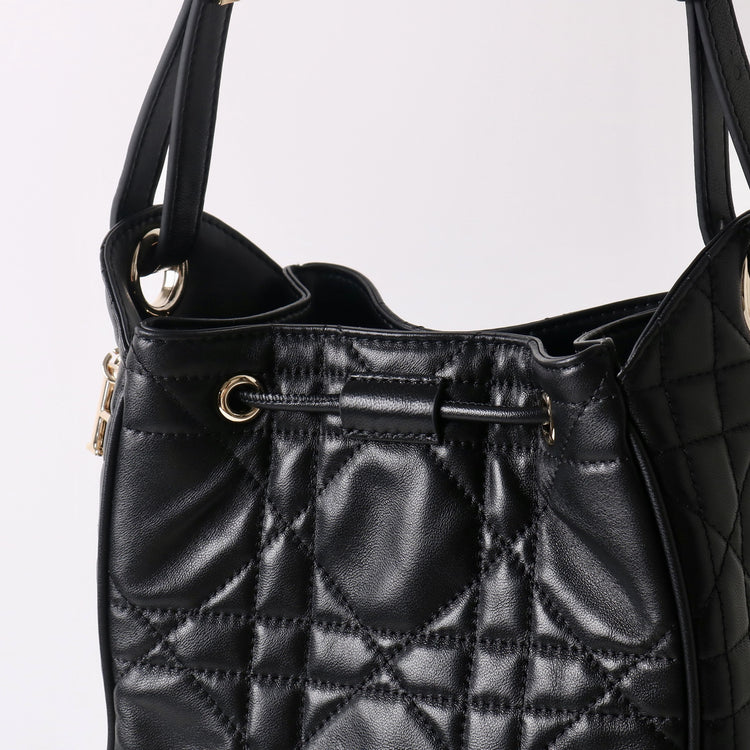 質感真皮｜2025新款羊皮菱格抽繩水桶包大容量腋下包百搭質感單肩斜挎手提包「X8303 D8305」25.08-2