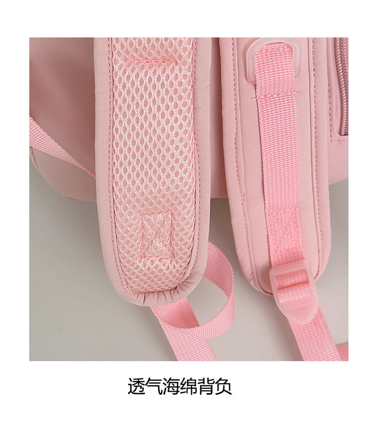致青春 | 新款書包工裝風小眾刺繡小學生雙肩包學院大容量中學生背包「8012-128」25.07-2