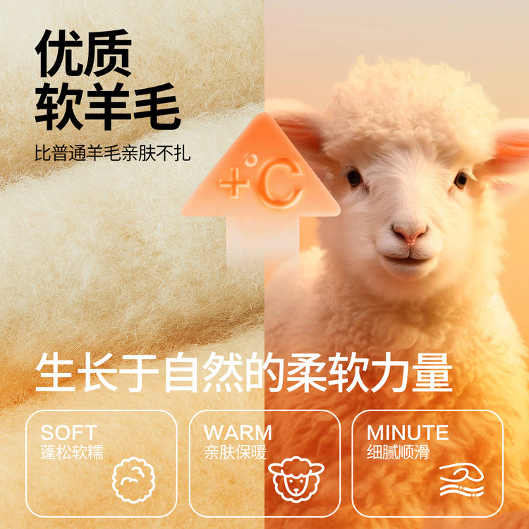 女襪｜美利奴羊毛襪秋冬加厚保暖彈力中筒襪吸汗透氣親膚舒適襪子「RY825113」25.10-3