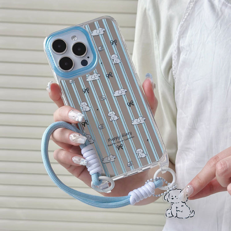 手機殼｜蘋果手機殼15/14pro適用12掛繩鏡面殼iPhone13promax新款11「WL0010」24.07