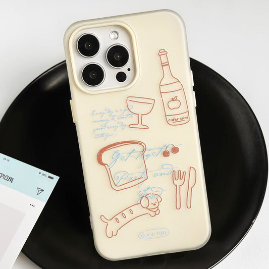 手機殼｜iPhone14promax膚感果凍15pro適用12蘋果16手機殼卡通11批發「LR1180」24.10-2