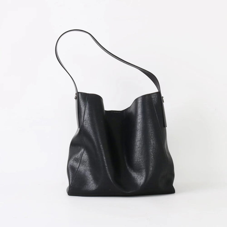 質感真皮｜2025新款高質感軟牛皮慵懶大容量通勤休閒斜挎包托特包時尚單肩腋下包「OS83316」25.10-4