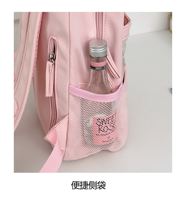 致青春 | 新款書包工裝風小眾刺繡小學生雙肩包學院大容量中學生背包「8012-128」25.07-2