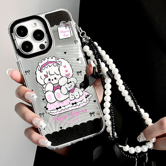 手機殼｜iphone手機殼15卡通11手鍊13三合一鏡面12蘋果14Promax保護套「LR0872」24.07