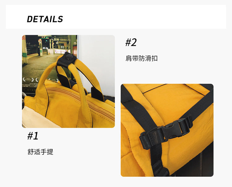 致青春 | 秋冬休閒雙肩包情侶款戶外旅行登山背包韓系輕便撞色手提背包「8245-130」25.08-4