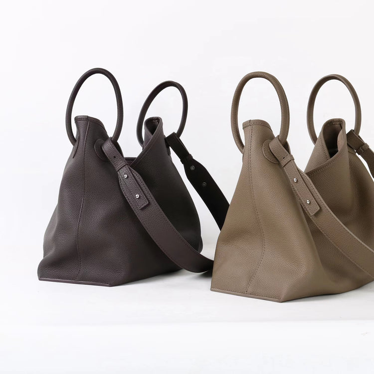 質感真皮｜2025新頭層牛皮圓環吊床通勤托特包大容量包包女大包高級感單肩包「5101」25.12-2