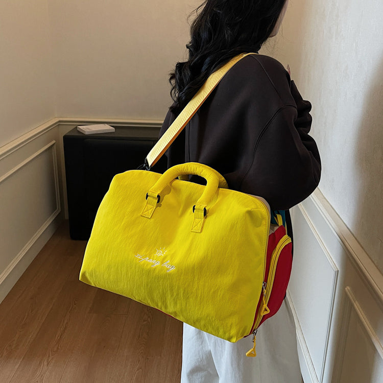 致青春｜彩色行李袋旅行包運動收納街頭新款包多用途大容量輕便健身包「808-139」25.11-3