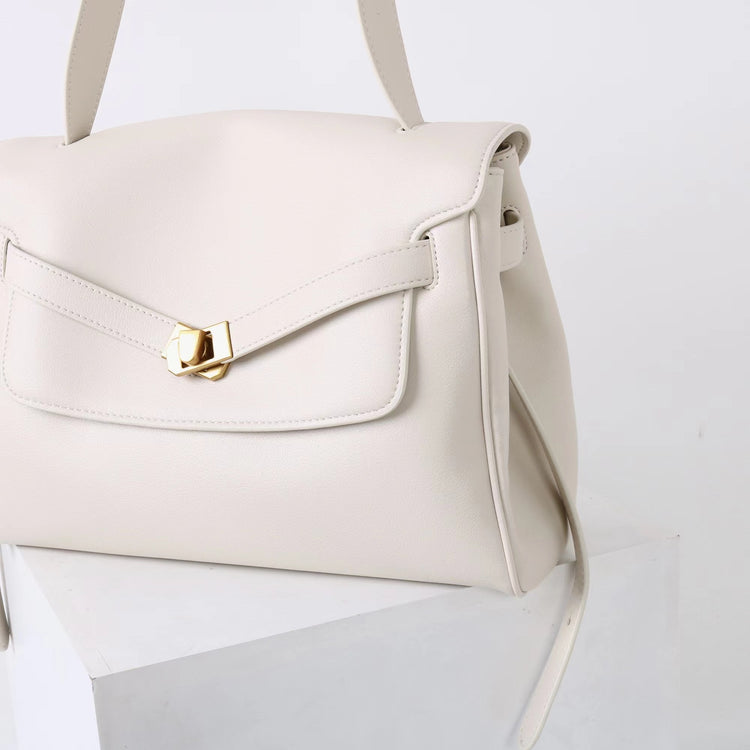 質感真皮｜2025新款通勤復古百搭單肩斜背包外出上班公文包女包時尚潮流單肩包「6191L」25.12-1