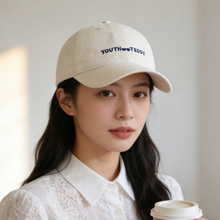 流行帽子｜韓版大頭圍刺繡軟頂帽子女休閒潮牌鴨舌帽情侶街頭顯臉小鴨舌帽男「C5901」25.12-2