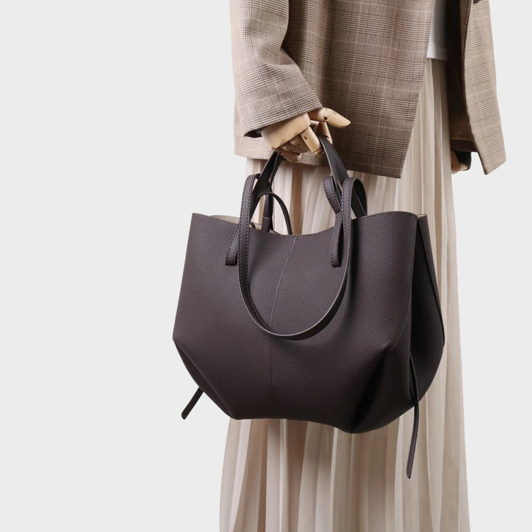 質感真皮｜2025新款高級感輕奢頭層牛皮翅膀手提單肩子母通勤包斜挎托特包包「9230」25.11-4