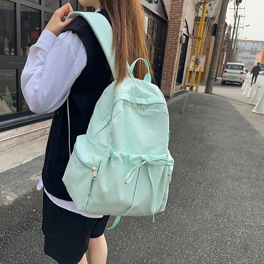 致青春 | 可愛少女小清新書包ins簡約百搭大容量背包國高中學生上課雙肩包「9129-126」25.05-1