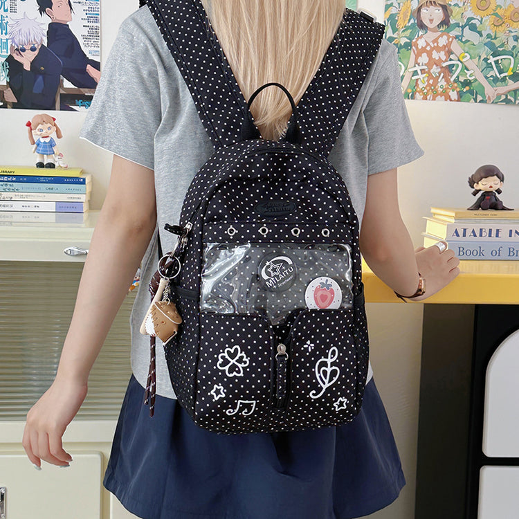 致青春 | 新款書包工裝風小眾刺繡小學生雙肩包學院大容量中學生背包「8012-128」25.07-2
