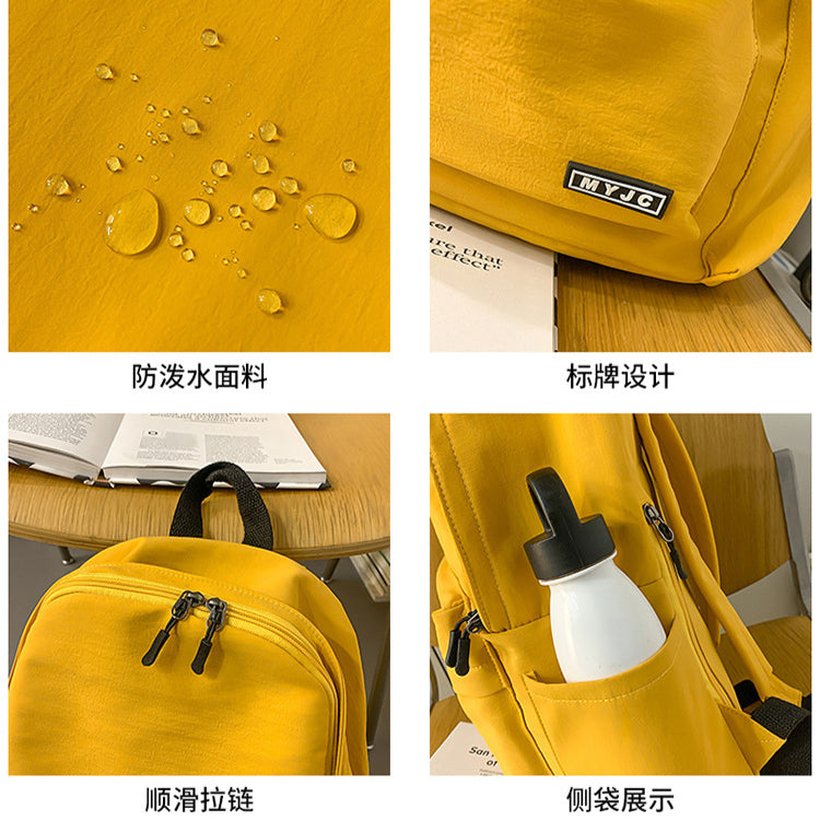 致青春 | 韓版ins大容量校園簡約時尚純色書包女大學生國中高中生雙肩背包「6062-128」25.07-4