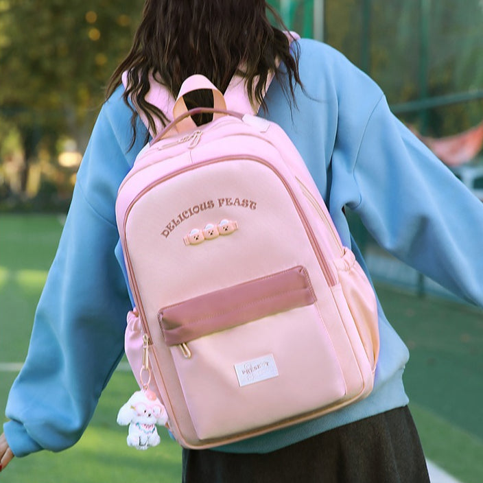 致青春｜新款學生書包女韓版國中女生高中生大容量雙肩包簡約大容量背包「1496-134」25.12-1