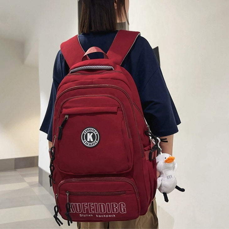 致青春｜潮流雙肩包男大容量休閒旅行背包質感百搭初高中生大學生書包「9020-135」25.09-5