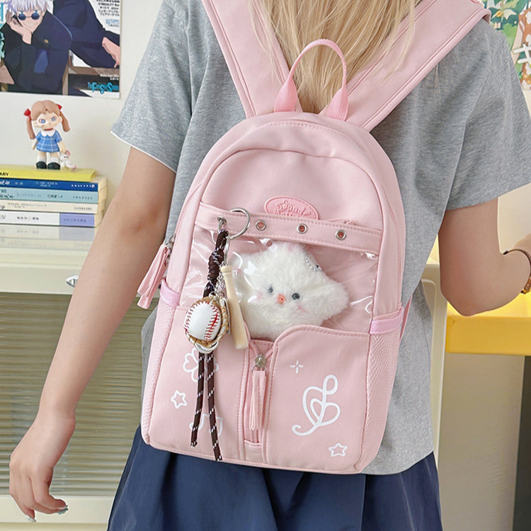 致青春 | 新款書包工裝風小眾刺繡小學生雙肩包學院大容量中學生背包「8012-128」25.07-2